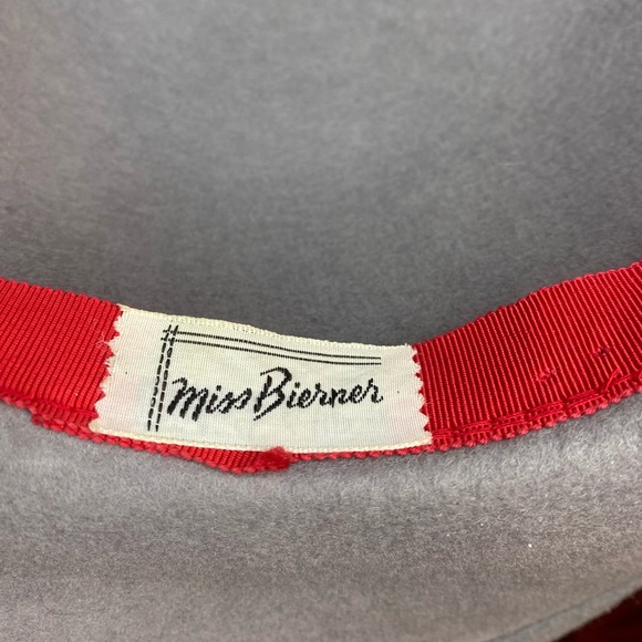 VTG Michael Howard Ms.Bierner 100% Wool Fedora Hat Women’s Gray - Picture 3 of 4